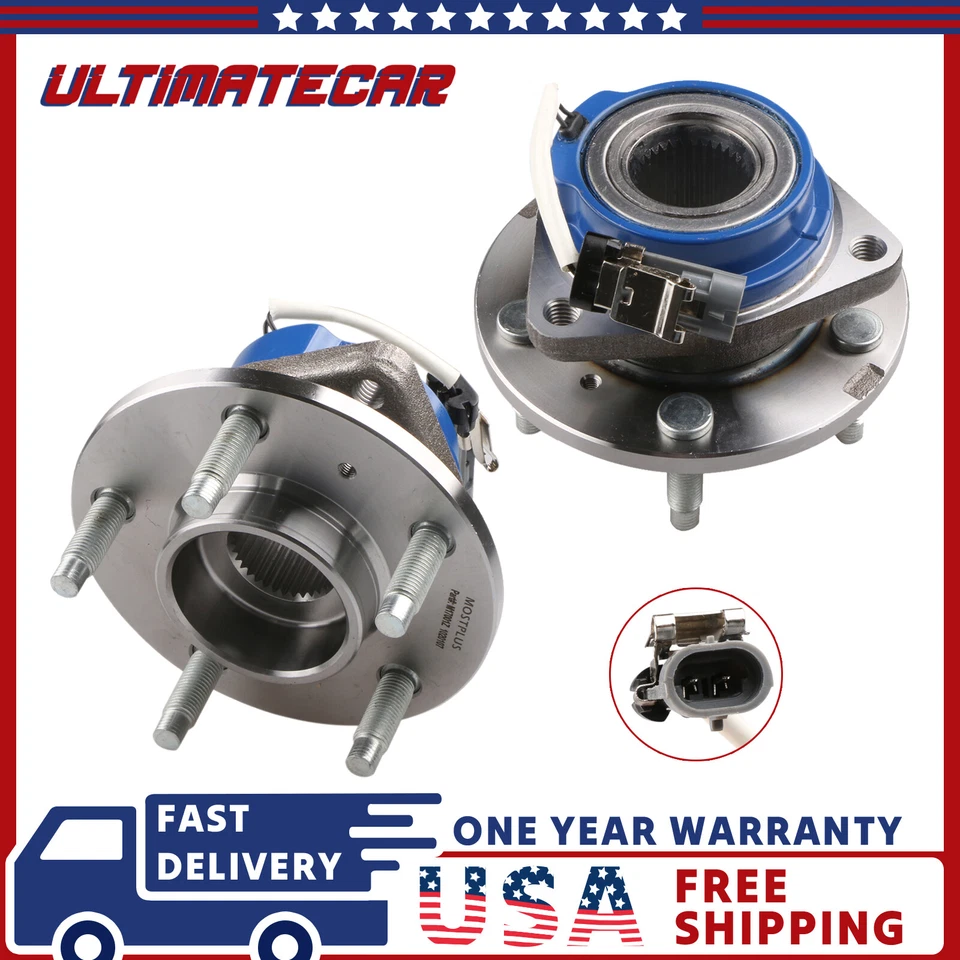Pair Left+Right Front Wheel Hub Bearing w/ ABS For Chevy Impala Venture Pontiac - Image 1 of 4