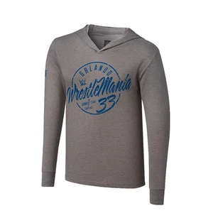  WWE WRESTLEMANIA 33 PULLOVER LIGHT GREY HOODIE NWT-  2XL - Picture 1 of 1