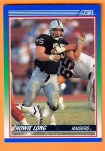 Howie Long Los Angeles Raiders 1990 Puntuación #98 Salón de la fama Villanova Wildcats - Imagen 1 de 2