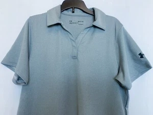 Under Armour Shirt Womens Extra Small Medium Gray Polo DriFit HeatGear Golf - Picture 1 of 8