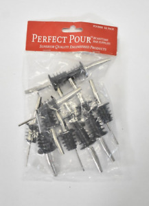 Anytime Bar Supplies Perfect Pourer Tapered 12 Pack Stainless Steel Liquor Wine