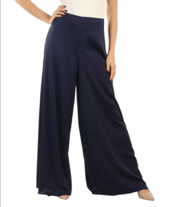 PANTALONE PANTALONI DONNA EMME MARELLA RICAMO 23513110342 BLU ORIGINALE PE 2023 - Picture 1 of 2