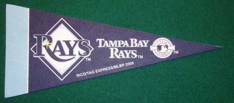 TAMPA BAY RAYS MLB LICENSED MINI PENNANT, NEW Cover