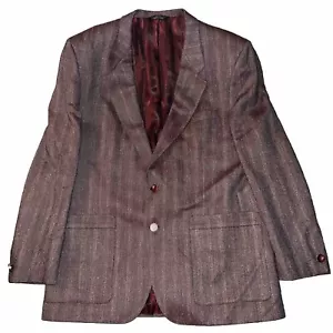 Vintage 70s Kosins Detroit LeBaron Cali Clothes Men’s 44R Blazer Silk & Cashmere - Bild 1 von 17