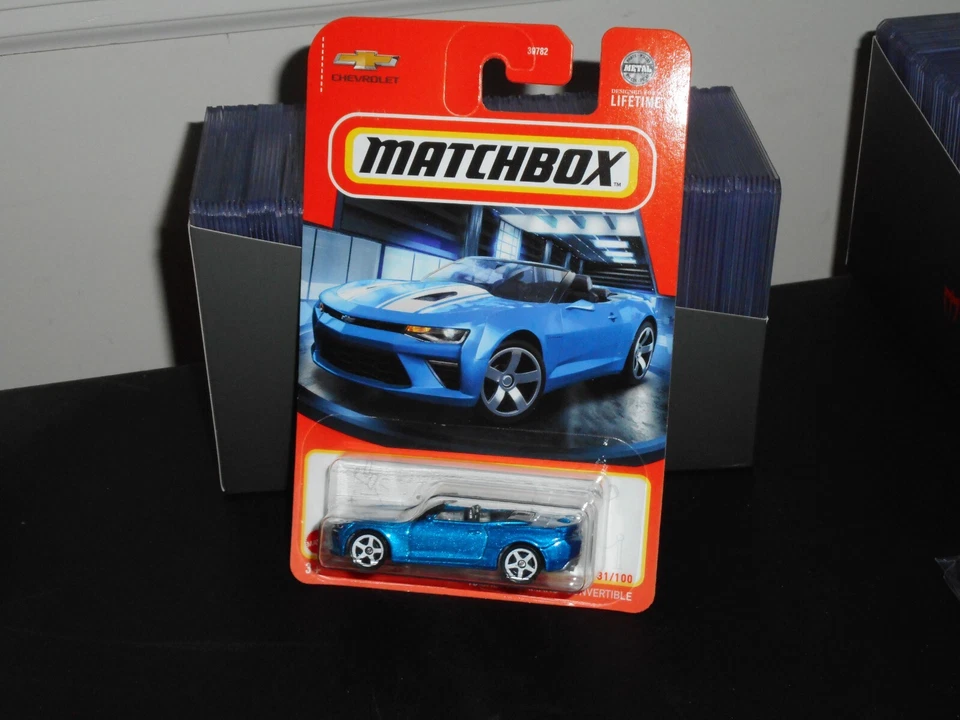 2024 MATCHBOX 16 CHEVY CAMARO CONVERTIBLE BLUE NICE!!! - Image 1 of 1