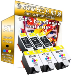 6 TOP DRUCKer PATRONEN für KODAK 30 XL SET ESP C110 C310 C315 ESP C100 C300 CXXX - Bild 1 von 8