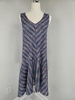 Vestido para mujer Maeve Anthropologie grande azul púrpura tejido Chevron Westwater Foto 1 de 4