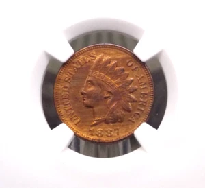 1887 Indian Head Cent Penny 1c NGC AU Details #029 About Uncirculated ECC&C, Inc - Picture 1 of 5