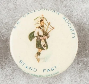 World War One South Australia Caledonian Society Stand Fast Pinback Button Badge - Picture 1 of 1