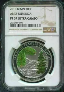 2010 BENIN 500F - ABIES NUMIDICA - NGC PF69 UC /w COA - Picture 1 of 2