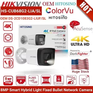 Hikvision 8MP Farb-IP-Kamera Original-Zubehör-Hersteller DS-2CD1083G2-LIUF/SL Hybird Licht 2-Wege Audio - Bild 1 von 22