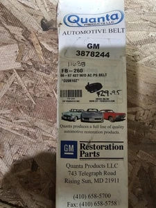 Corvette 427 66-67 C2 sin cinturón de dirección asistida de aire acondicionado--GM #3878244--NUEVO - Imagen 1 de 9