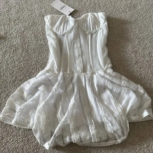 Charo Ruiz Ibiza Short Bakary White Dress Size S New With Tags RRP £365 - Picture 1 of 4