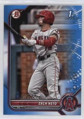 2022 Bowman Draft Blue /150 Zach Neto #BD-18 - Image 1 of 2