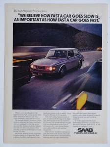 Saab 99 GL The Saab Philosophy 1976 serie número 2 anuncio impreso original 8,5 x 11" - Imagen 1 de 3