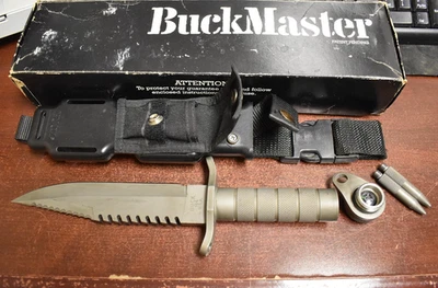 Modelo BuckMaster Nº Cuchillo de supervivencia 184 con funda y caja originales Foto 1 de 4