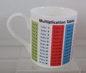 McClaggan Smith Multiplication Tables Fine Bone China Mug Perfect - Picture 1 of 5