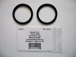 2 Fleck 40951 o-rings / R&S 220F / FDA NSF Material / Used On Adapters & Cap - Picture 1 of 2