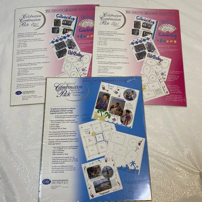 3 peças de combinação de memórias criativas acessórios para scrapbook celebração e tropical - Imagem 1 de 4