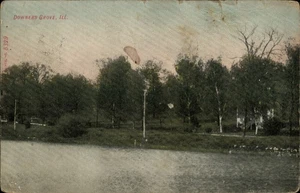 Downers Grove,IL Scenic View 1910 DuPage County Illinois Postcard - Picture 1 of 2