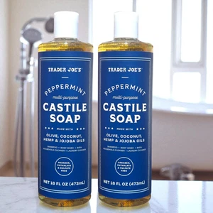 Trader Joe’s Peppermint Castile Soap 2-Pack (16oz Each) – Natural & Vegan - Picture 1 of 3