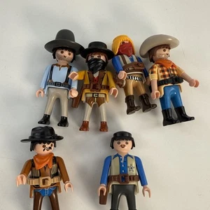 Vintage Playmobil Geobra Figures Toy Lot 1997 Cowboy - Picture 1 of 3