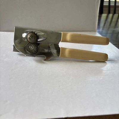 Vintage Swing-A-Way Swing Away Manual Hand Held Can Opener Beige Handles - Image 1 of 4