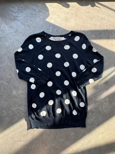 Banana Republic Pullover Rundhals Pullover marine/weiß gepunktet Gr. M - Bild 1 von 5