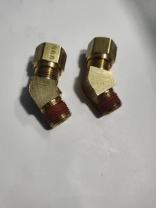 Parker Vs279nta-6-8 45Deg Male Elbow,3/8 X 1/2 In LOT Of 2 - Picture 1 of 9