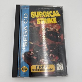 Surgical Strike Sega CD Tested Working w/ Registration Card & Manual