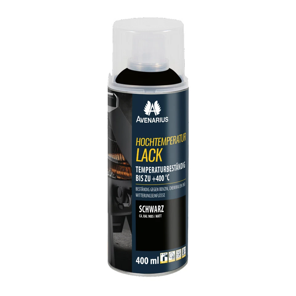 AVENARIUS Hochtemperaturlack Spray - schwarz - 400ml - Bild 1 von 1