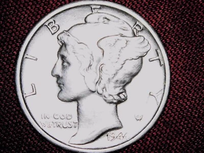 1944 D Mercury Dime - Image 1 of 2