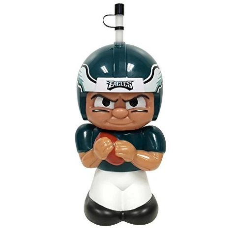 Party Animal NFL Philadelphia Eagles Big Sip 3D Water Bottle, 16oz Green Cover
