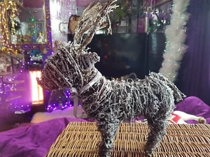 WEIHNACHTSGEFLECHT GLITZER RENTIER - Bild 1 von 4