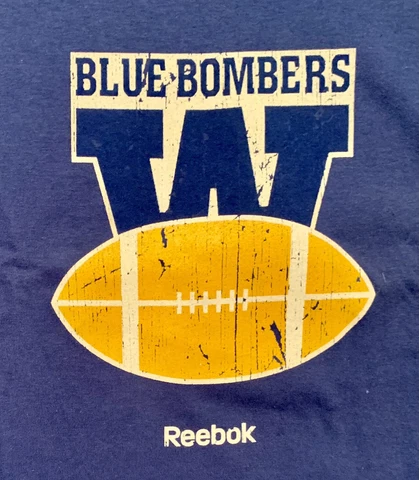 WINNIPEG BLUE BOMBERS #71 Joe Poplawski CFL Canadian Football Reebok T-Shirt XL Cover
