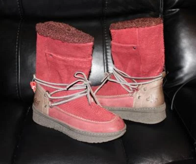 Nuevas Botas OTBT SLOPE Media Pantorrilla Clima Frío Cuero Piel Sherpa Forradas Talla 6.5 Foto 1 de 4