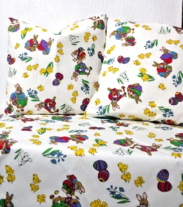 ❤️Handmade❤️Ostern Kissenbezug Mitteldecke Osternherz mit Hase Eiern Küken Neu - Bild 1 von 20