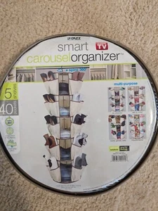 Mainstays 40-Pocket Canvas Carousel Organizer - Closet Storage-Hanging Storage - Picture 1 of 2