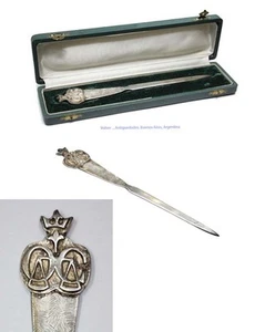 Old Orfevrerie Christofle silver plated letter opener Paris France LAWYER GIFT ! - Picture 1 of 5