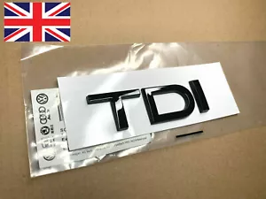 OEM Style Gloss Black TDI Badge for A3 A4 A5 A6 Q3 Q5 Q7 Quattro TT Fits AUDI VW - Picture 1 of 4