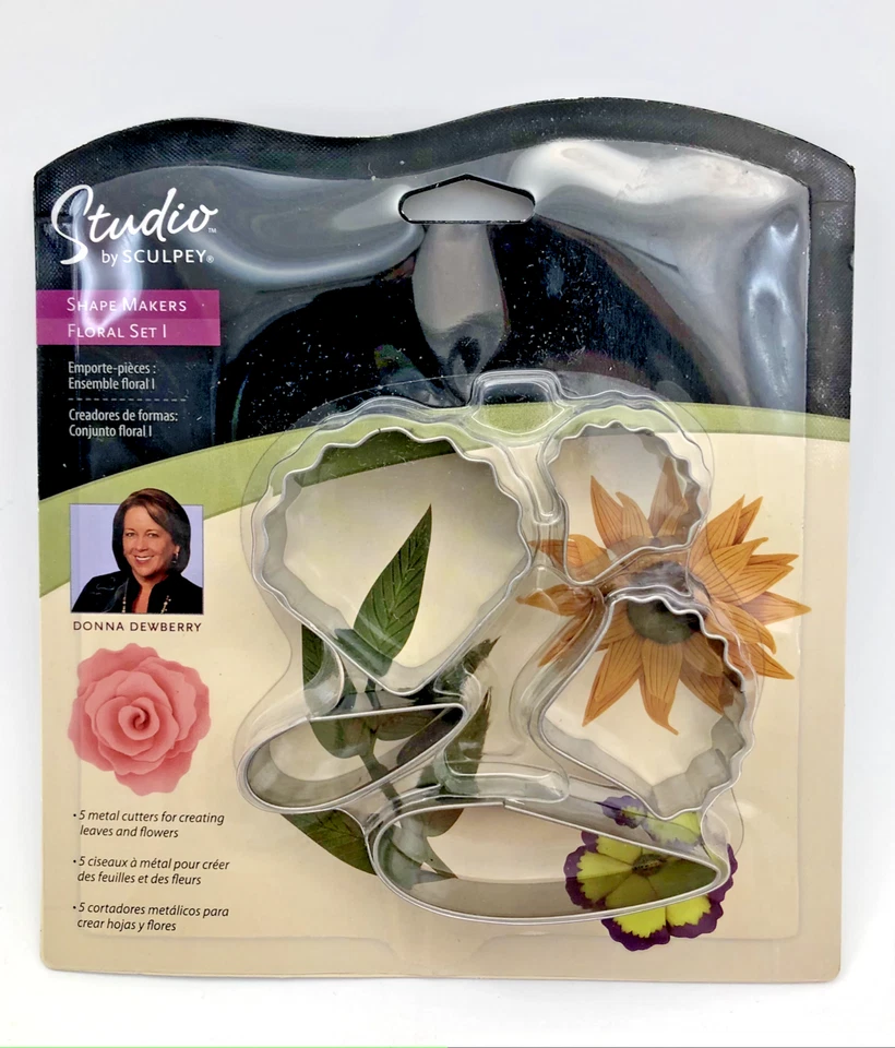 Donna Dewberry Studio By Sculpey Shape Makers Conjunto Floral I (Rosa y Margarita) Foto 1 de 4