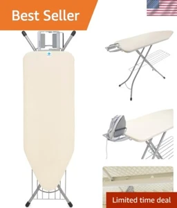 Large Size C Folding Ironing Board with Adjustable Height & Steam Iron Holder - Picture 1 of 12