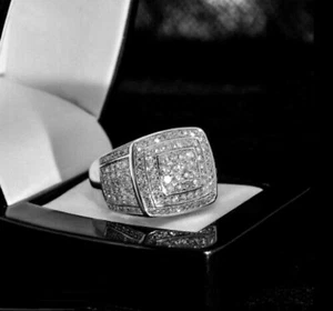 1.30Ct White Round CZ Engagement Wedding Ring In Solid 925 Sterling Silver - Picture 1 of 2