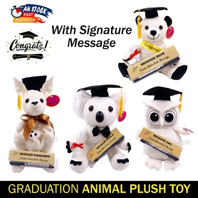 Congratulations Graduation Bear & Pen Graduation Signature Message Gift Kangaroo - image 1 of 4