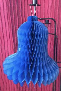 3 PK Wedding Decor 30cm Royal Blue Honeycomb Tissue Paper Bells Flame Retardant  - Picture 1 of 8