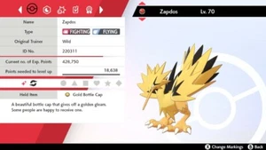 ✨Shiny✨ Event Zapdos For Pokemon Sword & Shield - Zdjęcie 1 z 7