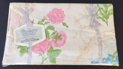 Nuevo en Paquete Hoja Plana Doble Floral Supercale WAMSUTTA Vintage Rosa Amarillo Rosas Foto 1 de 3