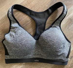 VSX Sport~VICTORIA'S SECRET~Gray Sports Bra~Womens Size 34D~Underwire~Padded - Picture 1 of 4