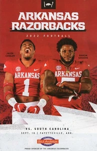 Arkansas Razorbacks SEC Football 2022 Season South Carolina Game Program Rocket - Picture 1 of 3