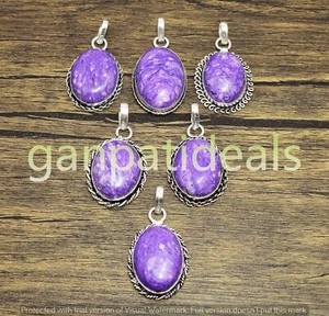 Charoite Gemstone Handmade Pendant 925 Silver Plated Wholesale Jewelry - Picture 1 of 4